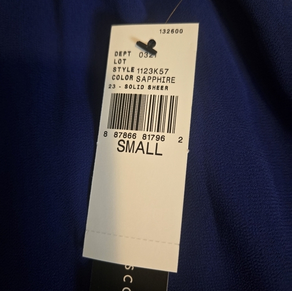 NWT IN San Francisco Beaded Shift Dress Royal Blue Size Small - Picture 6 of 9